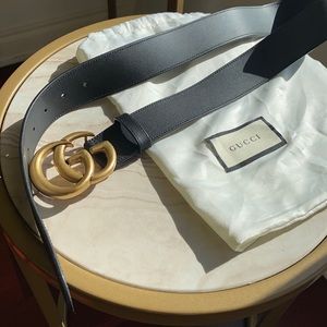 Gucci wide leather belt